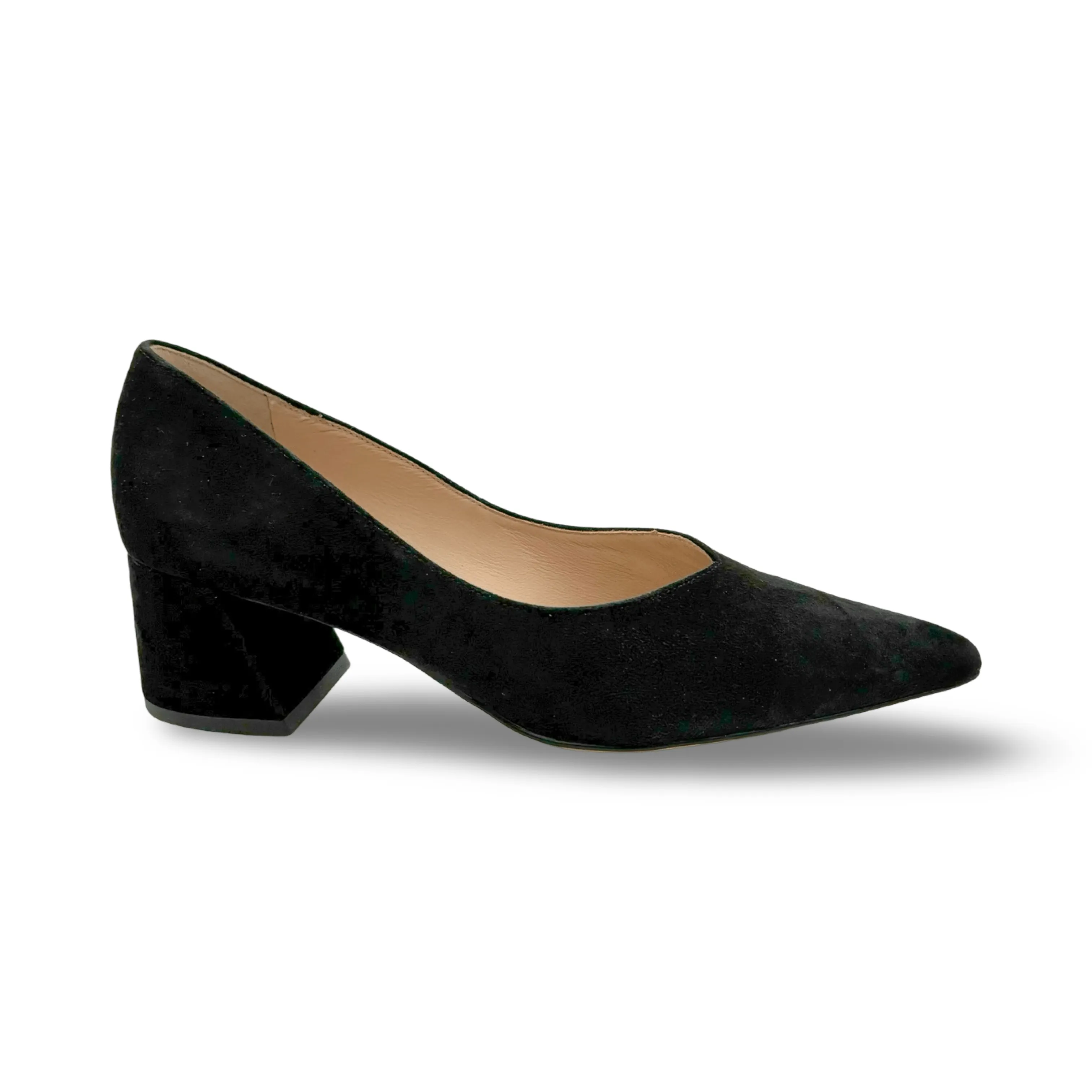 104502 Kim Black Suede Pump