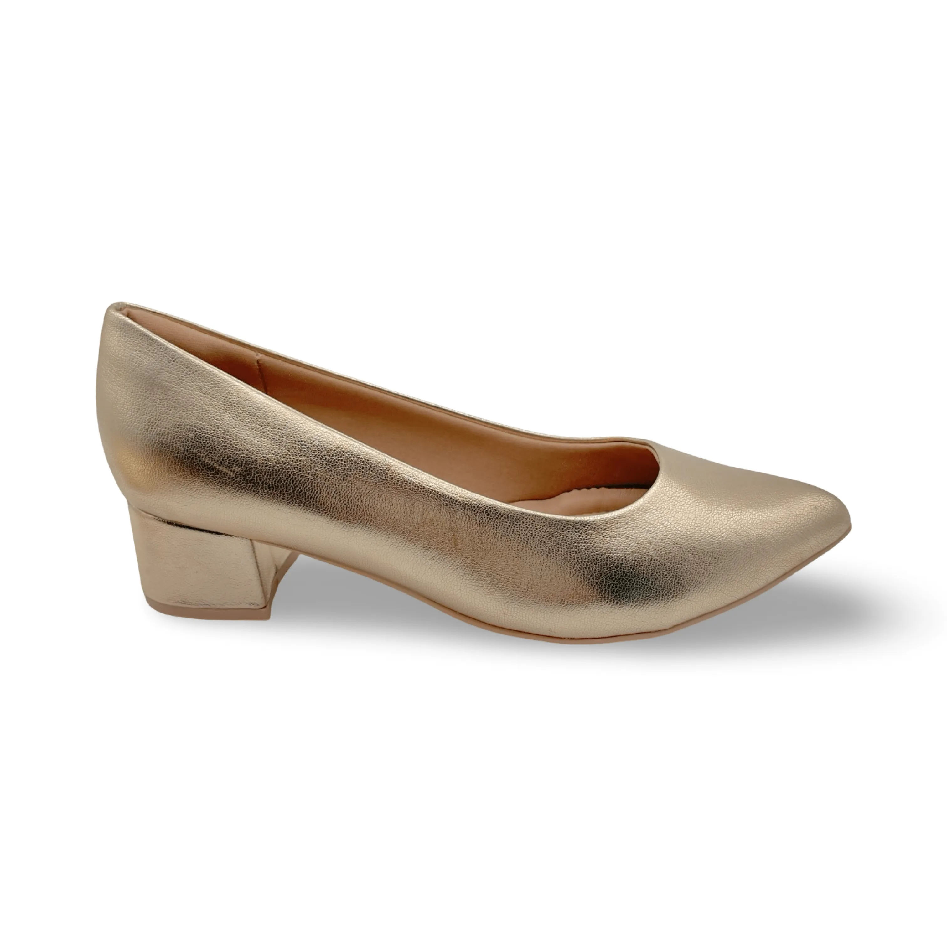 739015 Gold Block Heel Pump