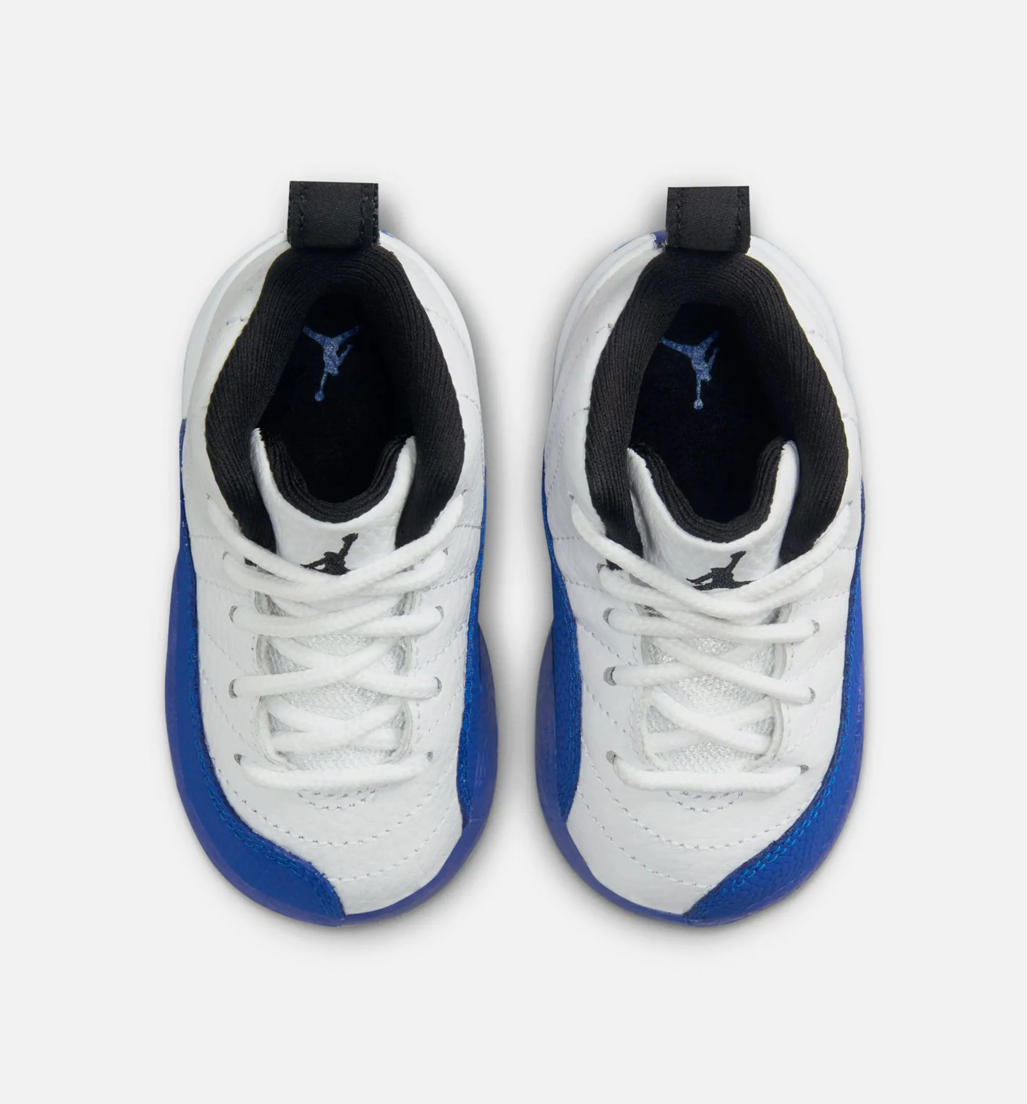 Air Jordan 12 Retro White and Game Royal Infant Toddler Lifestyle Shoe - White/Black/Game Royal