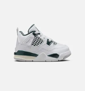 Air Jordan 4 Retro Oxidized Green Infant Toddler Lifestyle Shoe - White/Oxidized Green/White/Neutral Grey Free Shipping