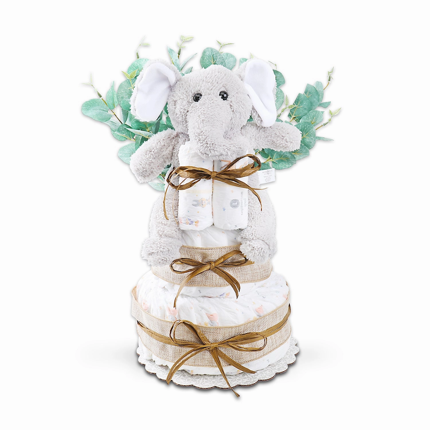 Alder Creek Gift Baskets Wild About Baby Two Tier Diaper Cake Gift Basket
