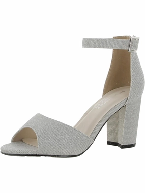 Amaya Womens Glitter Heels Dress Sandals