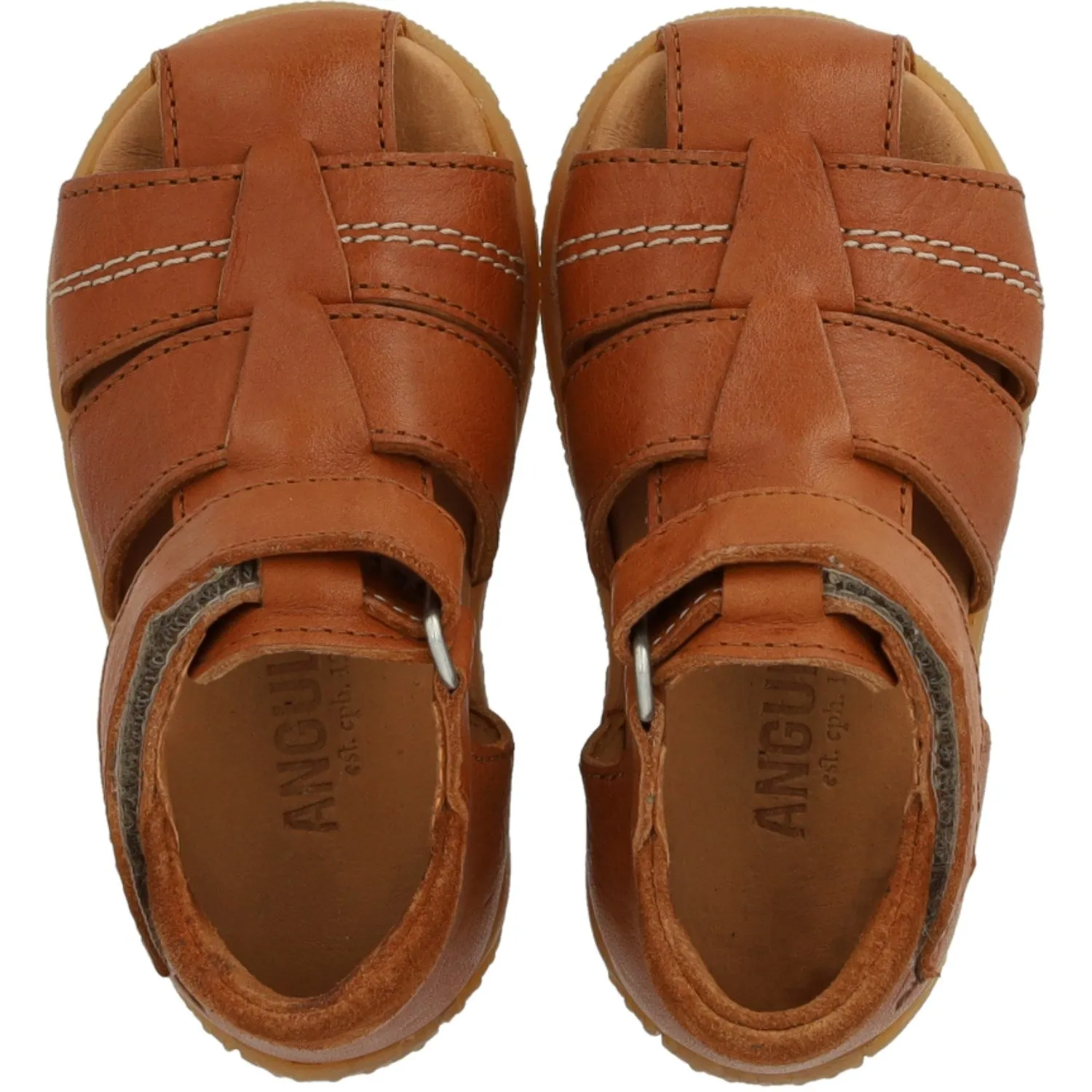 Angulus CAndnac Barnets Frste Sandal Med Kontraststikninger