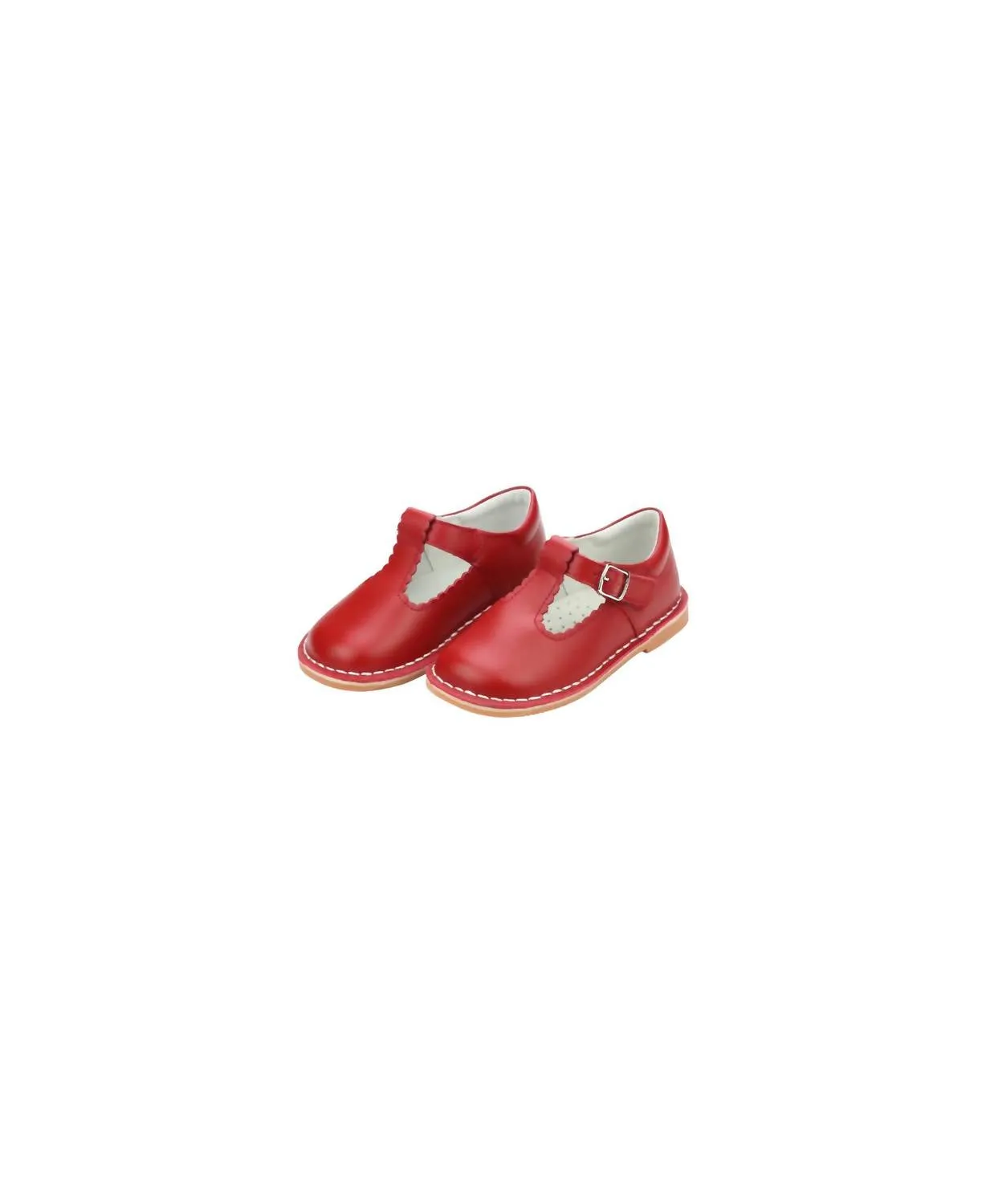 Baby Girl Selina Scalloped Mary Jane Shoe In Red