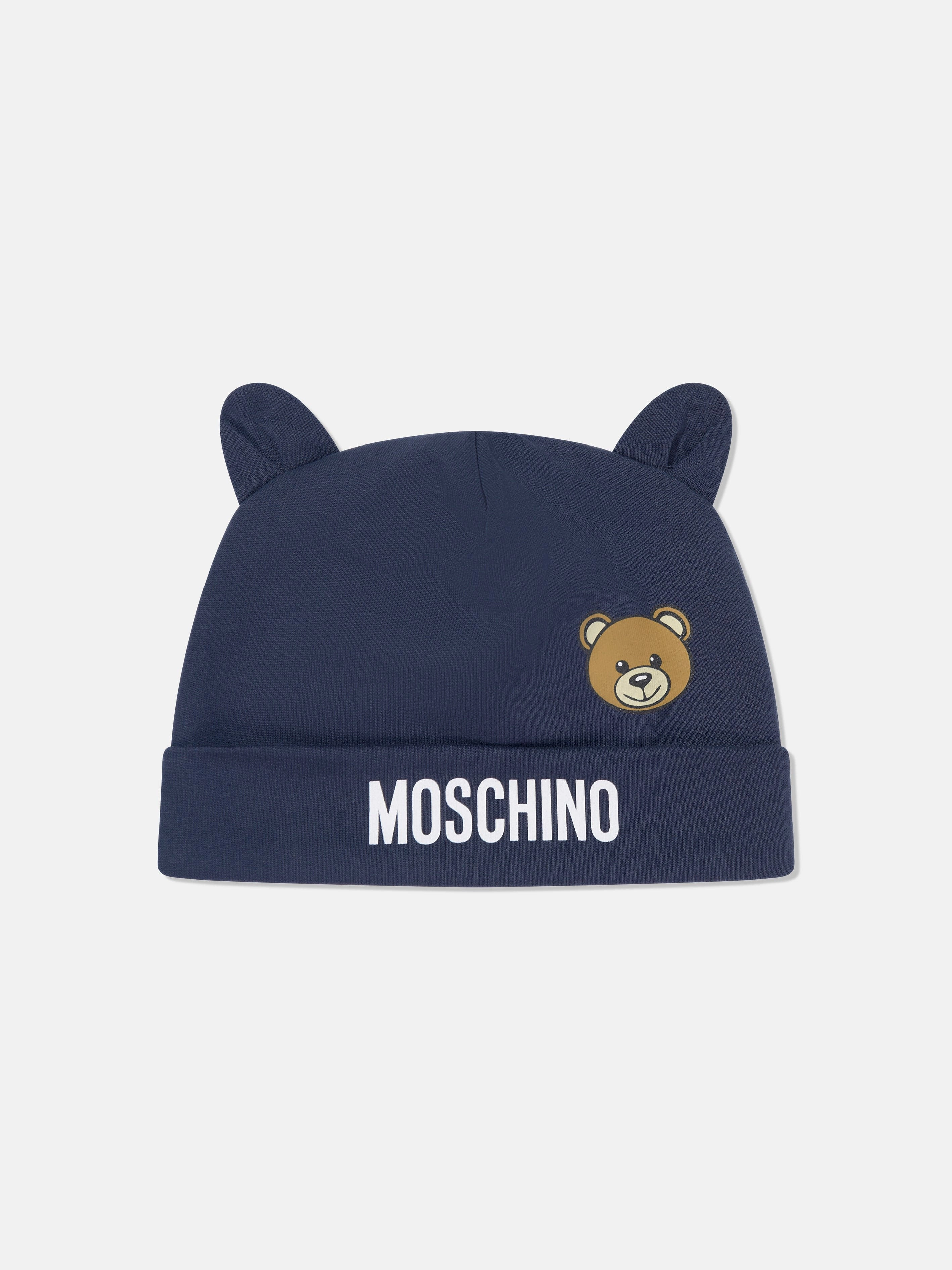 Baby Boys Bear Logo Babygrow Set in Navy