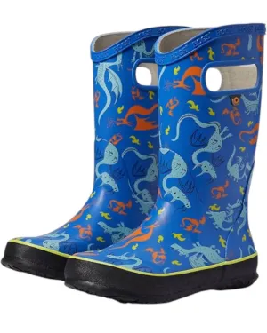 Boy's Dragon Rain Boots In Navy Print