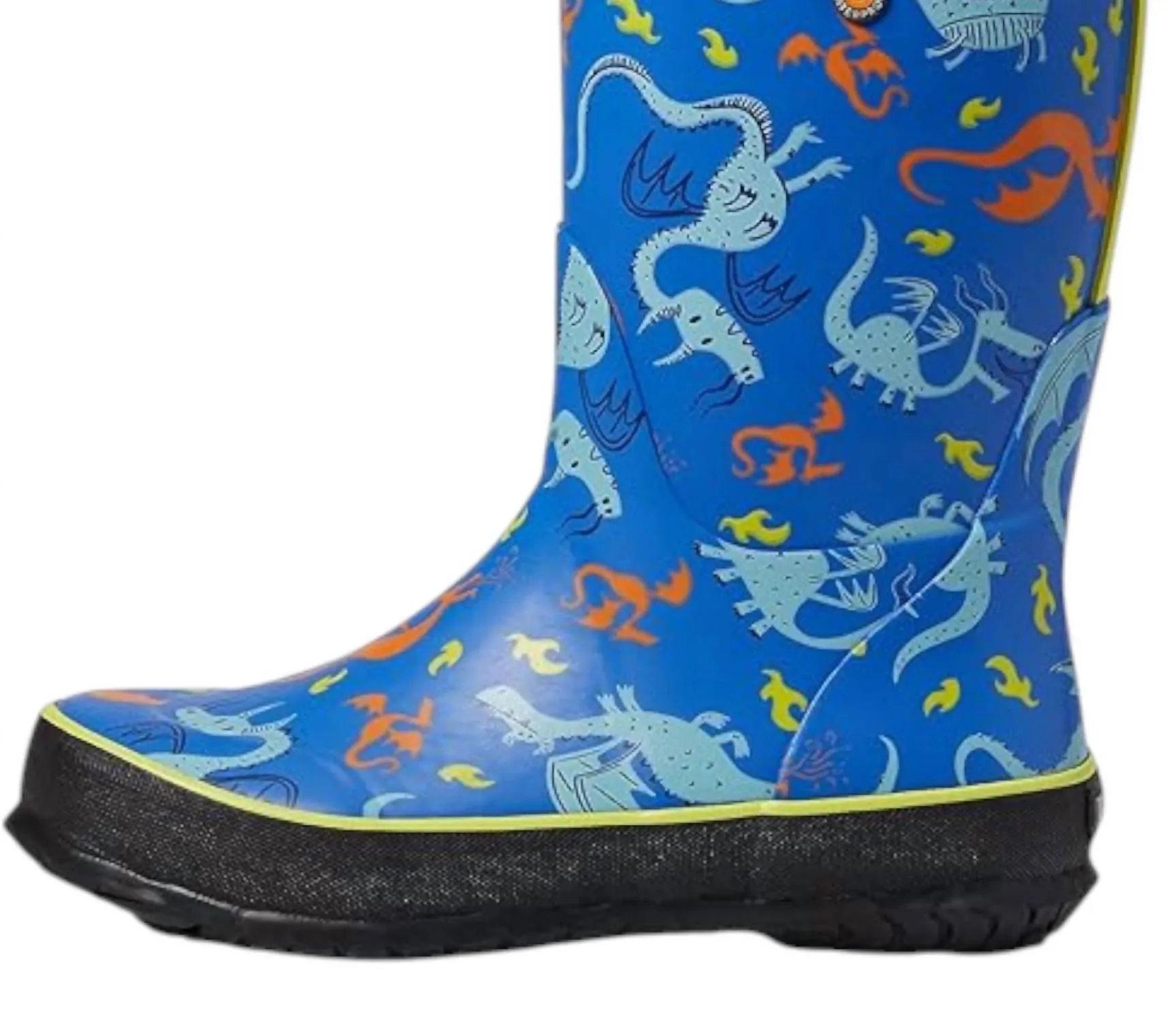 Boy's Dragon Rain Boots In Navy Print