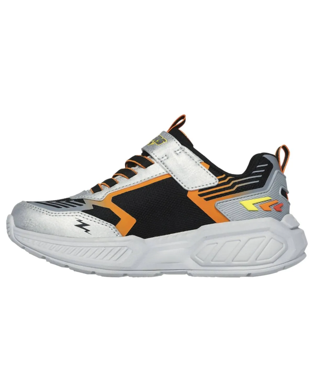 Boy's S Lights Light Storm Sneakers In Silver/black