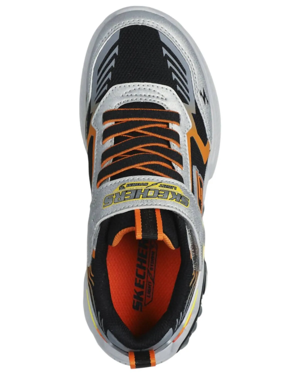Boy's S Lights Light Storm Sneakers In Silver/black