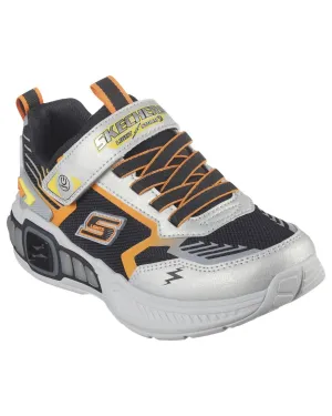 Boy's S Lights Light Storm Sneakers In Silver/black