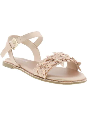 Brie Sparkle Girls Embellished Floral Dress Sandals