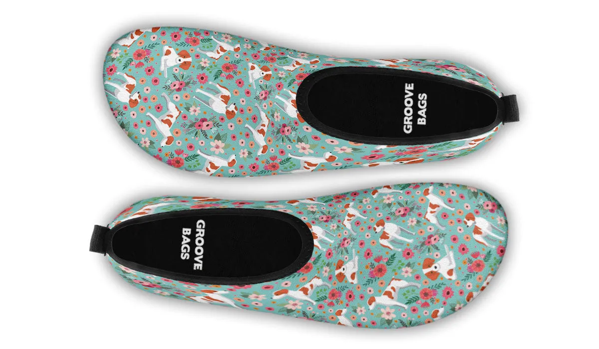 Brittany Flower Aqua Barefoot Shoes