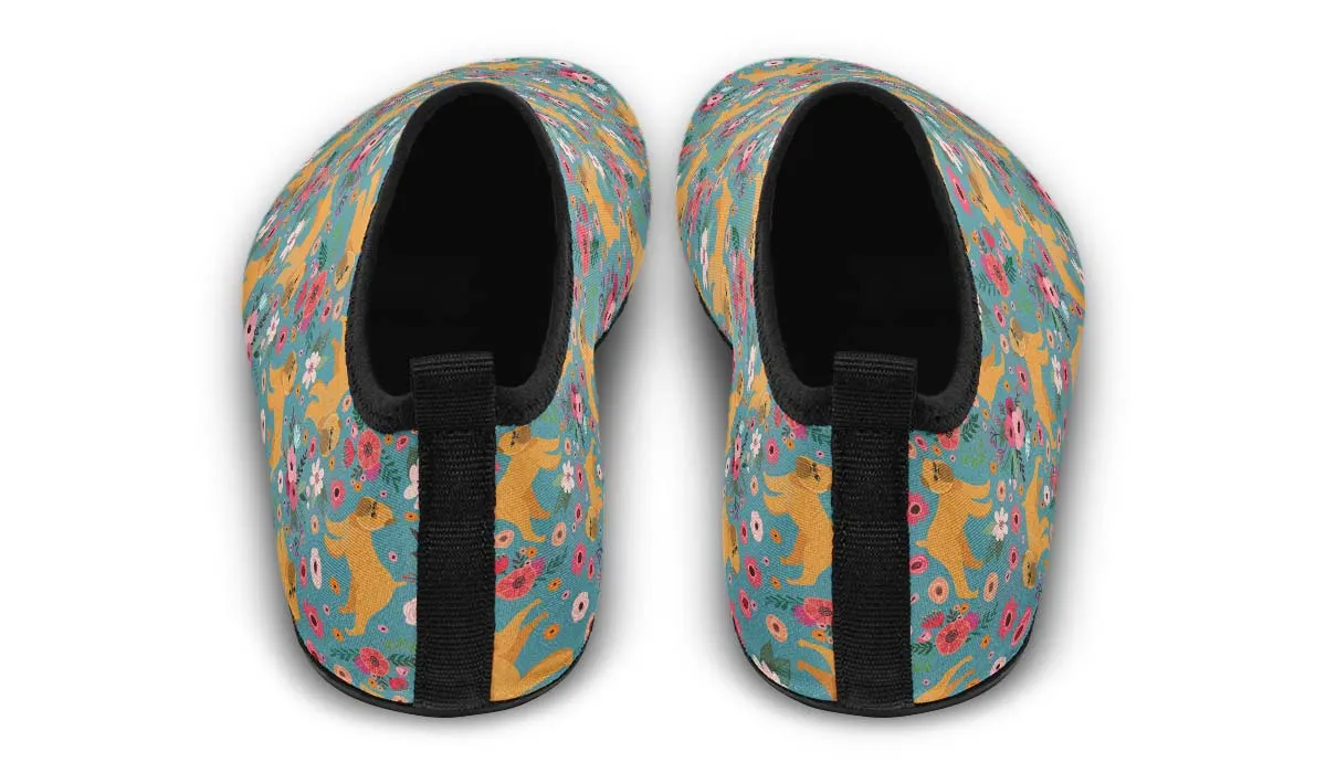 Brussels Griffon Flower Aqua Barefoot Shoes