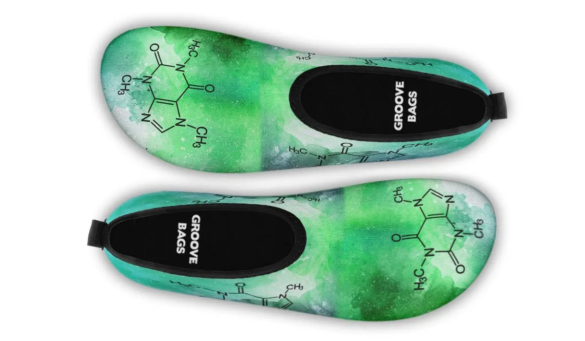 Caffeine Molecule Aqua Barefoot Shoes
