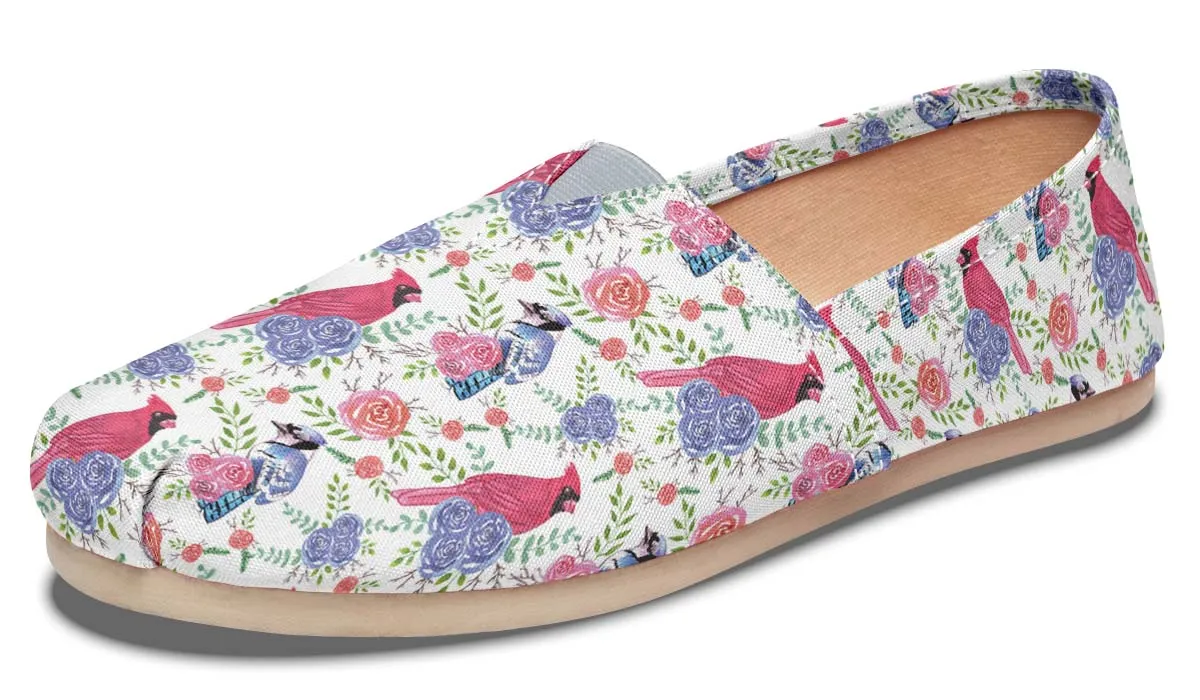 Cardinals And Bluejays Pattern Casual Shoes