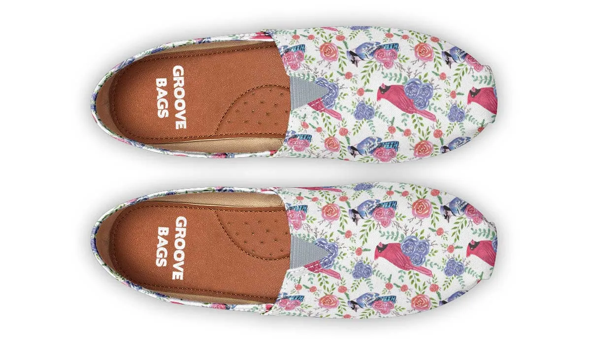 Cardinals And Bluejays Pattern Casual Shoes