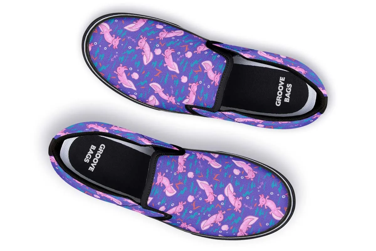 Cartoon Axolotl Slip-On Shoes