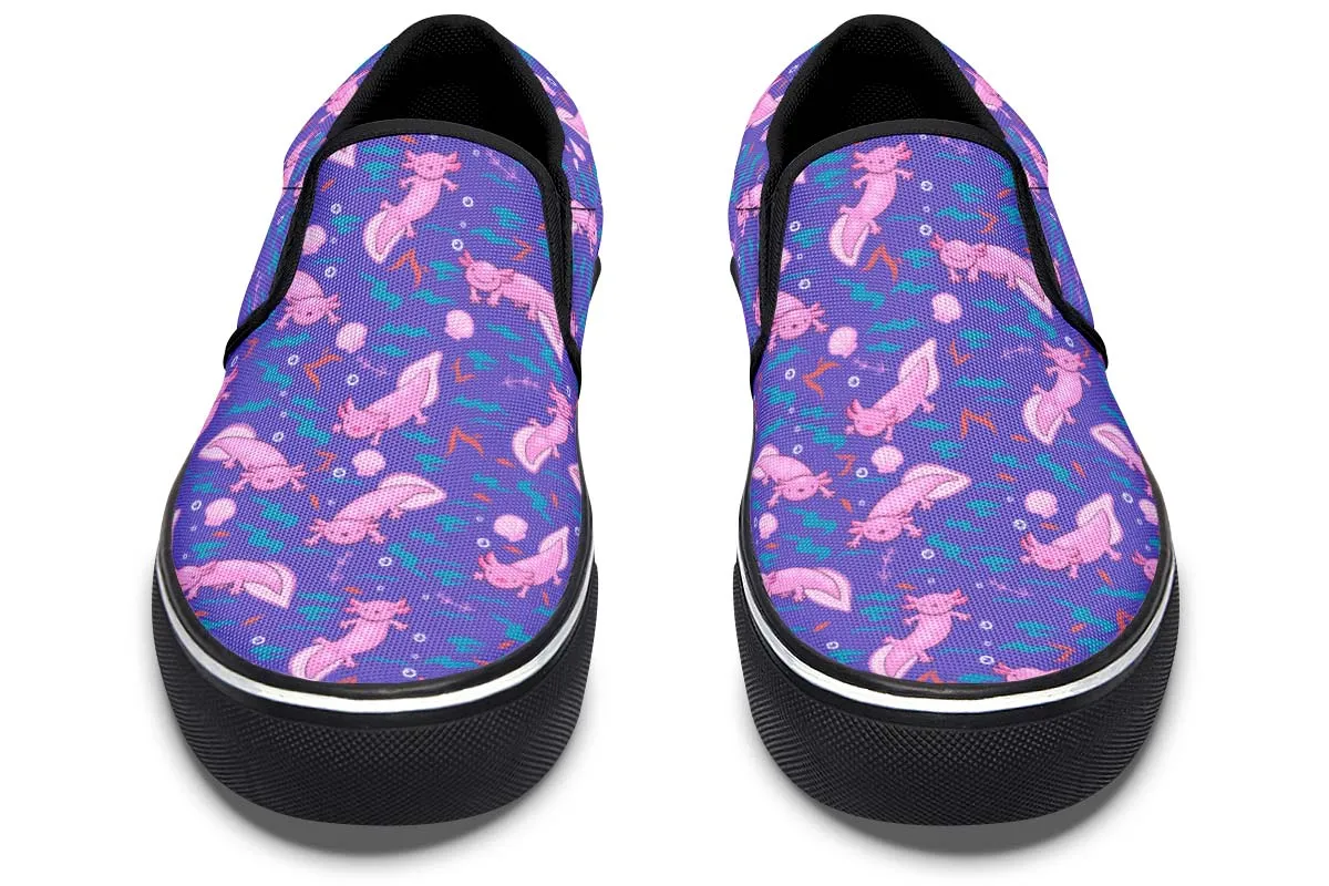 Cartoon Axolotl Slip-On Shoes