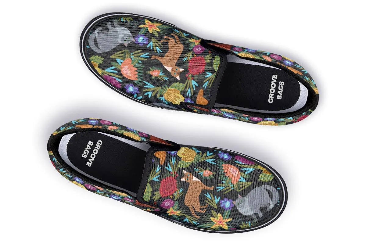 Cat Flower Slip-On Shoes