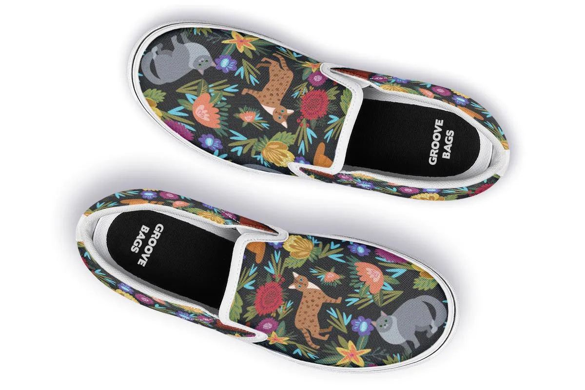 Cat Flower Slip-On Shoes
