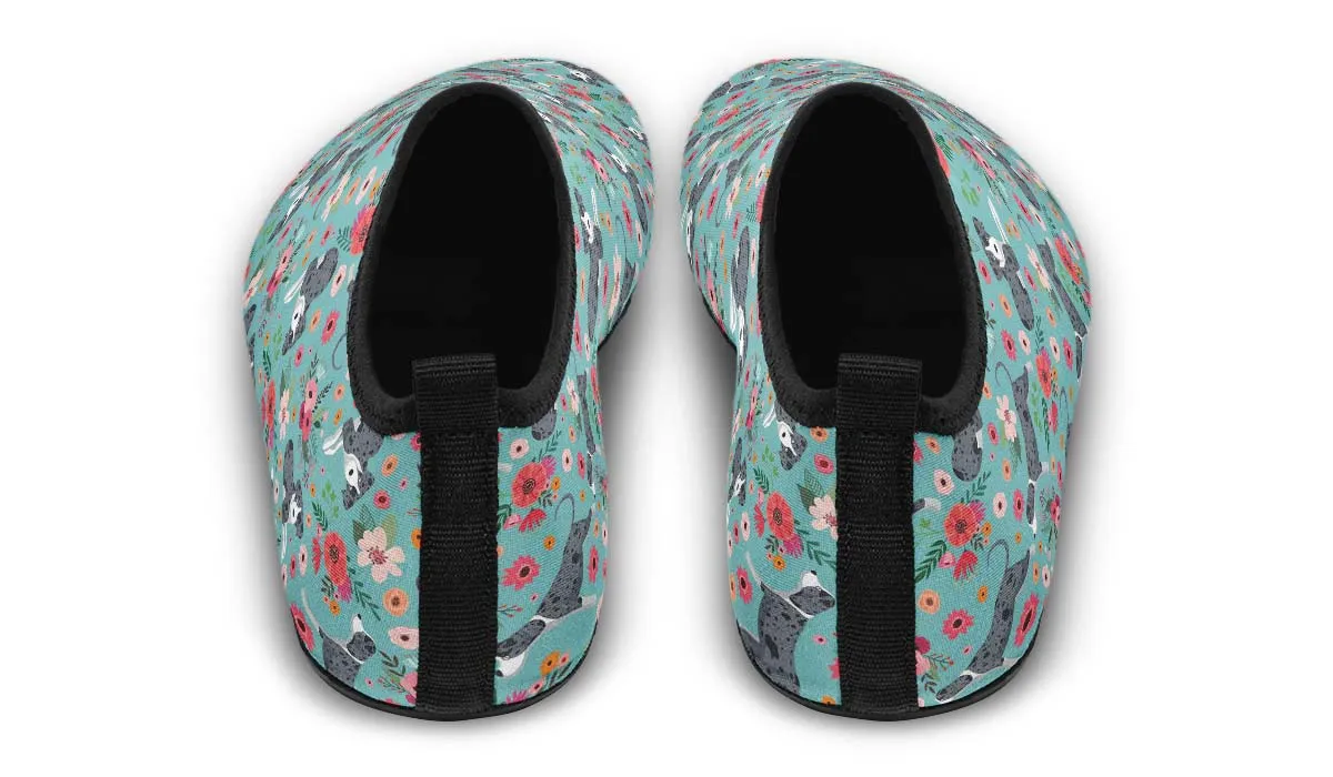 Catahoula Flower Aqua Barefoot Shoes