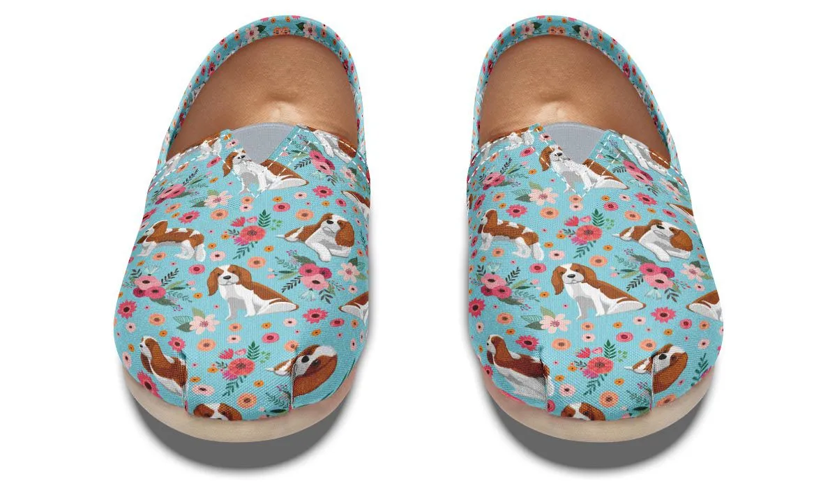Cavalier King Charles Flower Casual Shoe
