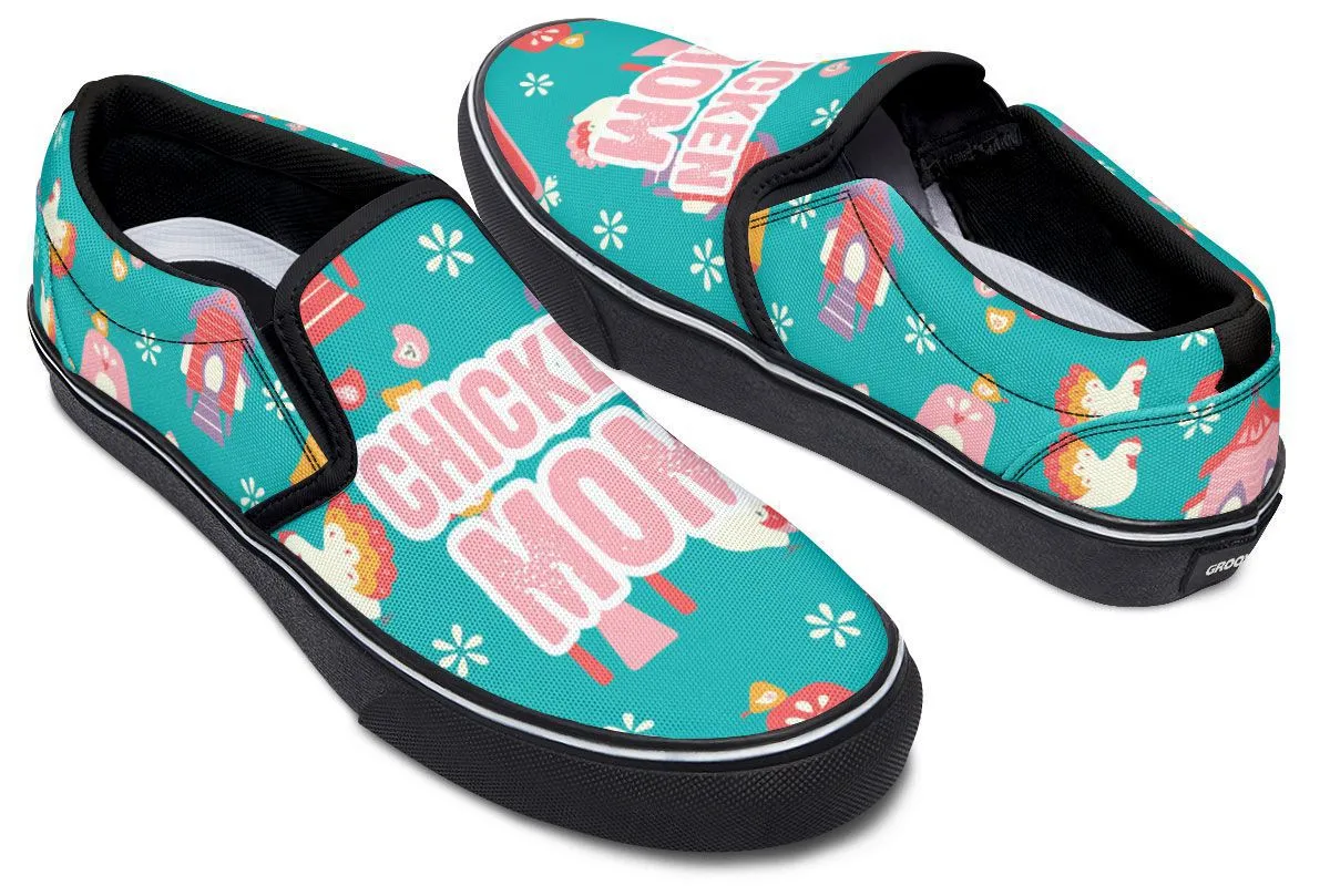 Chicken Mom Slip-On Shoes