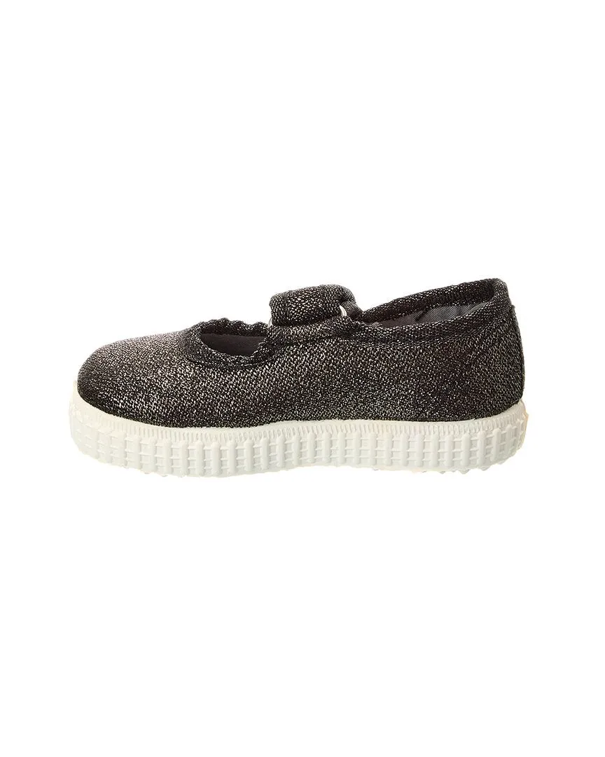 Cienta Glitter Canvas Sneaker