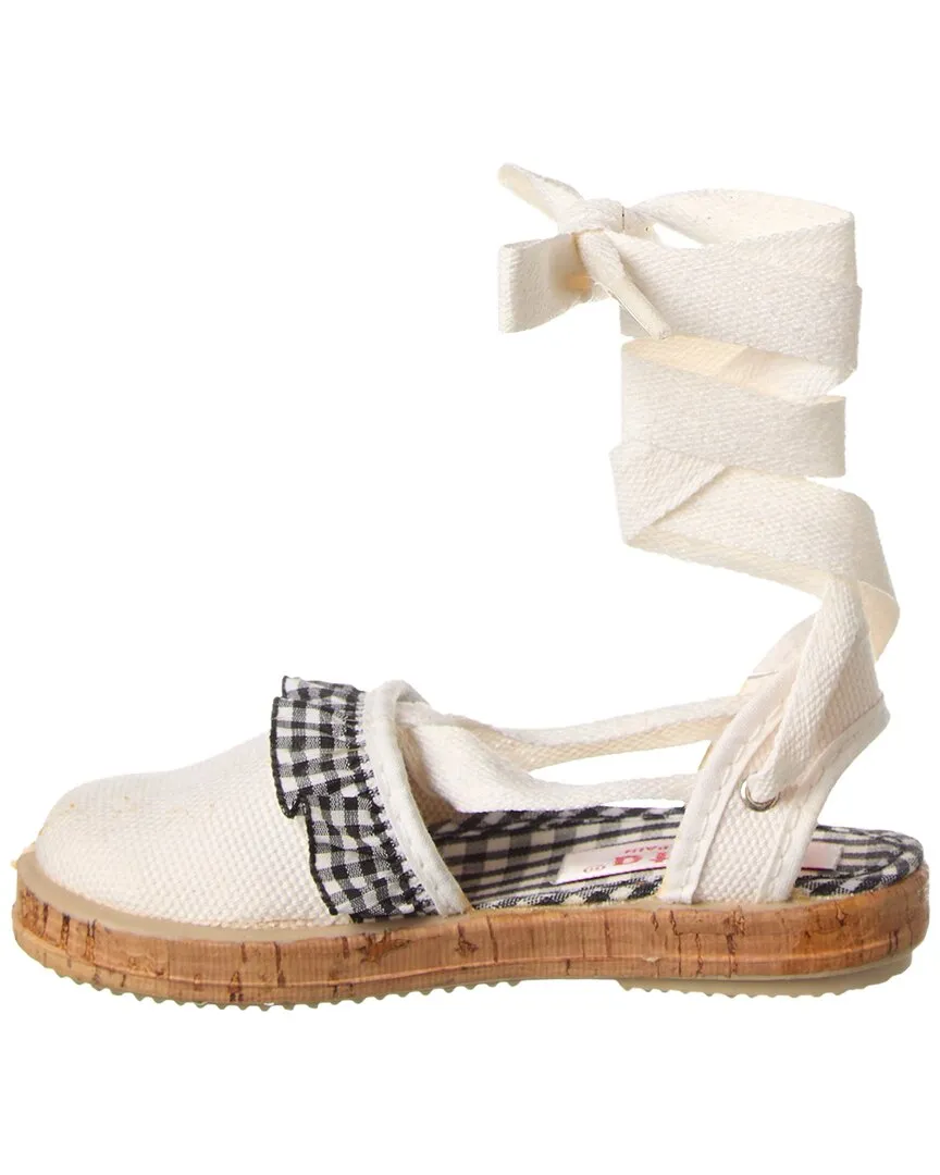 Cienta Valenciana Panama Fruncido Canvas Sandal