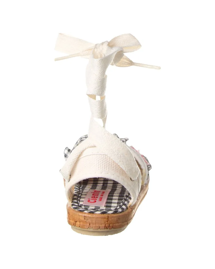 Cienta Valenciana Panama Fruncido Canvas Sandal