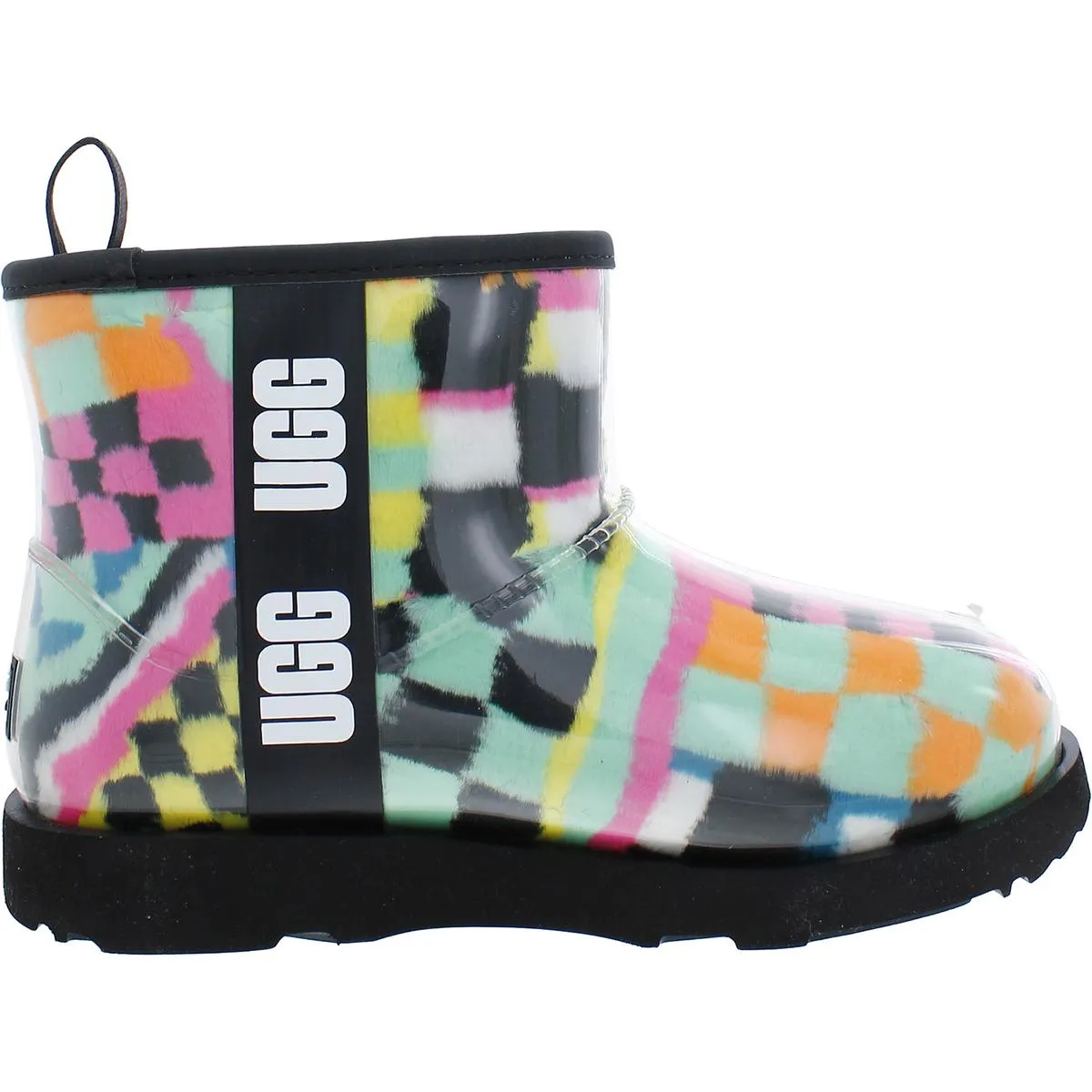 Classic Clear Mini Checks Girls Little Kid Outdoor Rain Boots