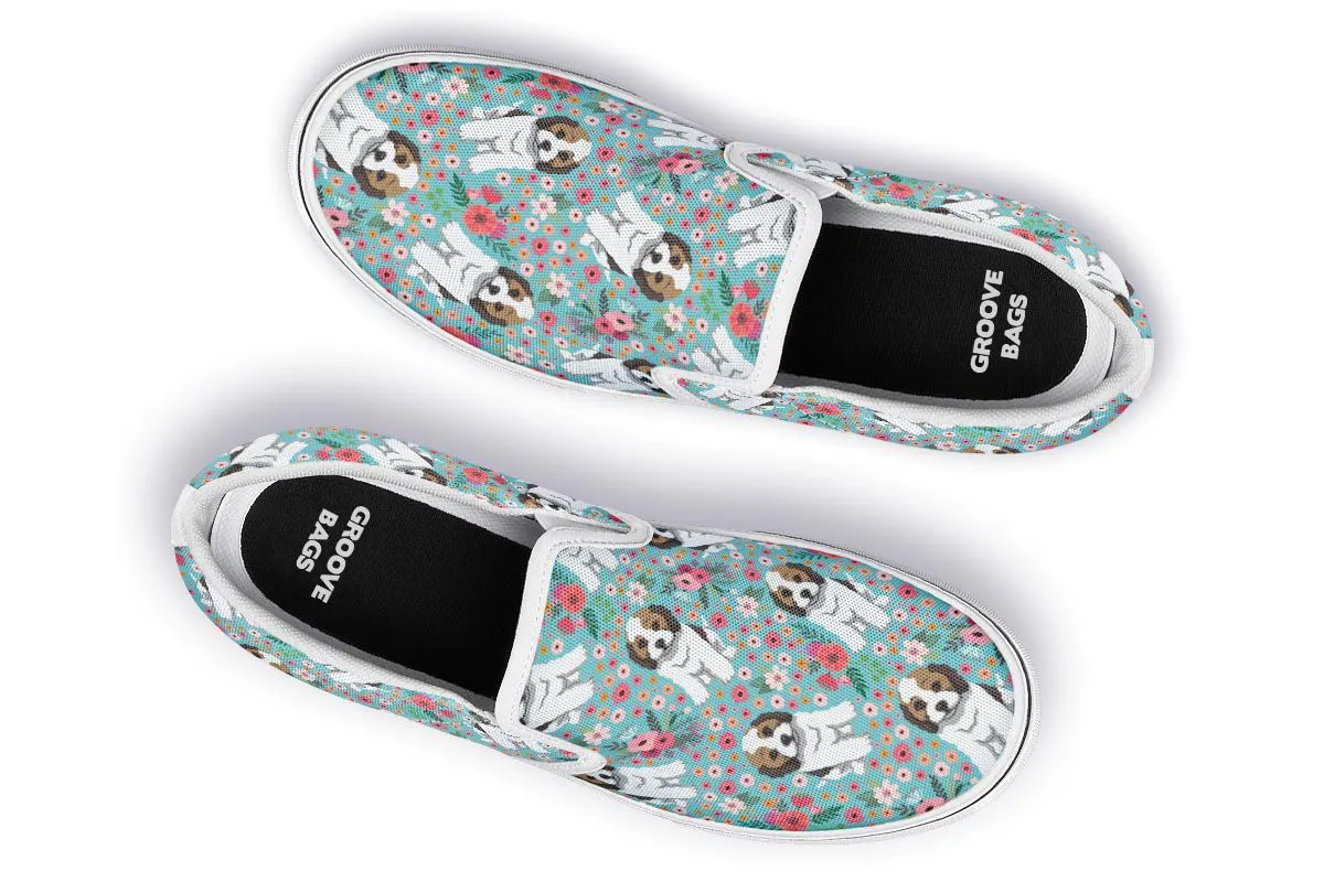 Cockapoo Flower Slip-On Shoes