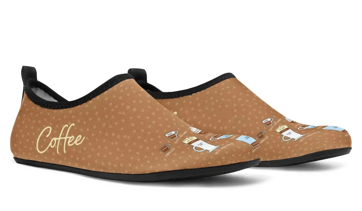 Coffee Lovers Aqua Barefoot Shoes