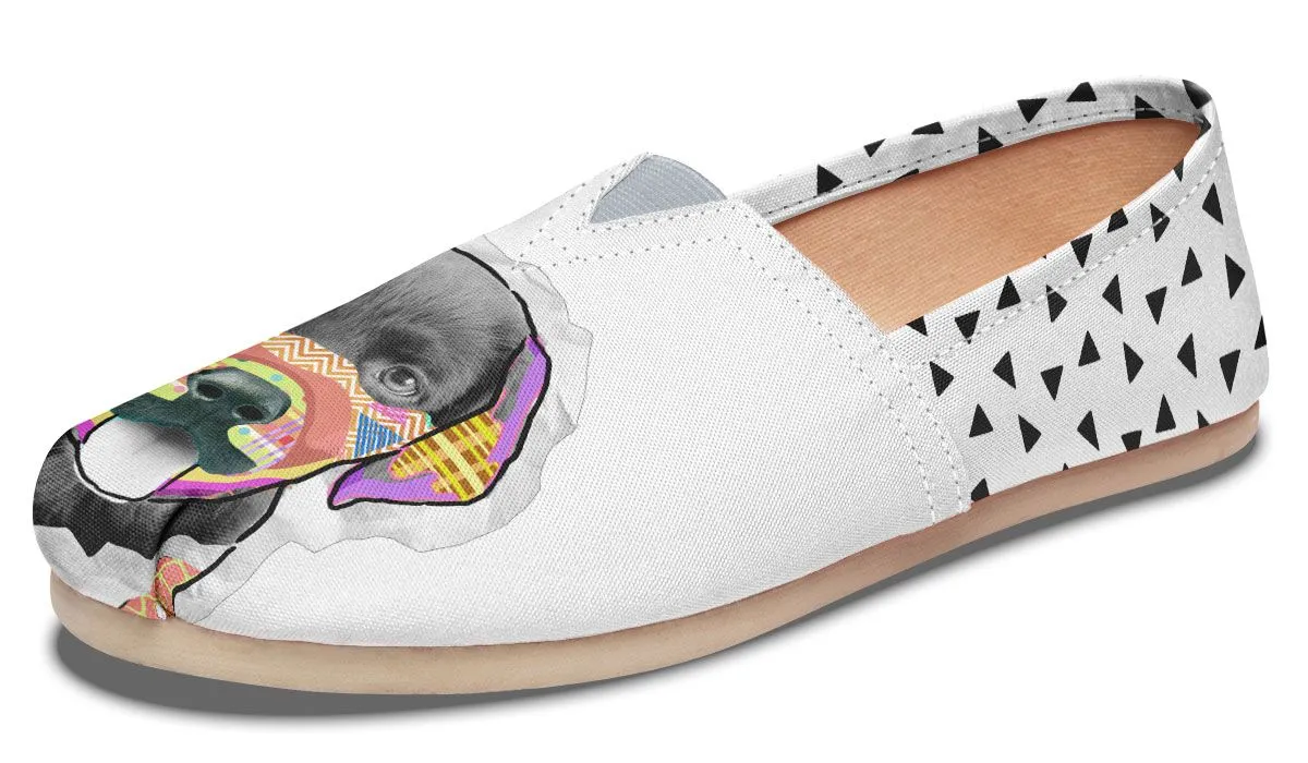 Collage Pup Black Lab Casual Shoes