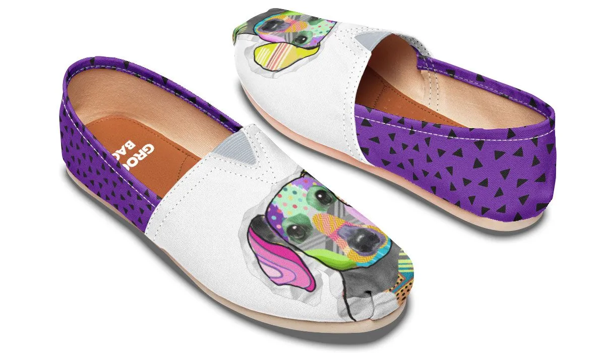 Collage Pup Dachshund Casual Shoes