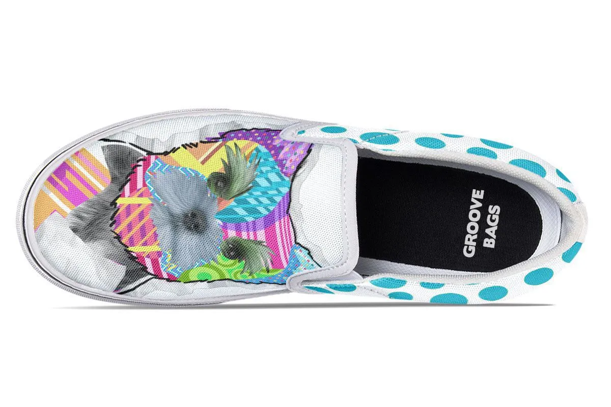 Collage Pup Yorkie Slip-On Shoes
