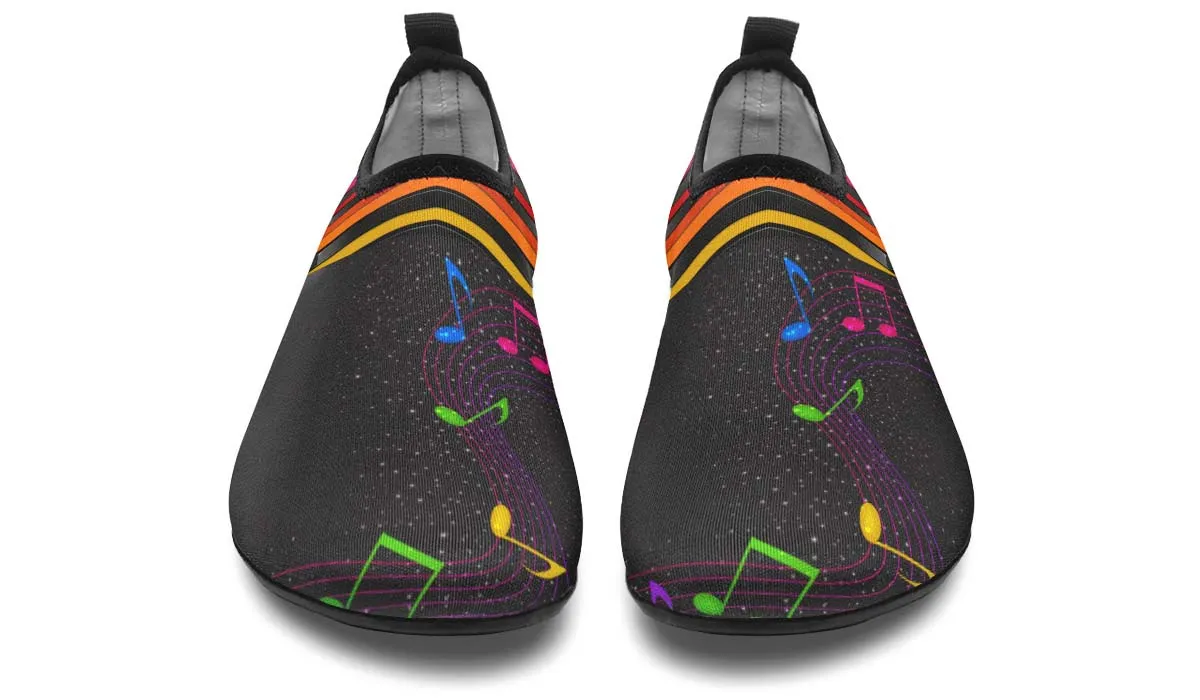 Colorful Piano Aqua Barefoot Shoes