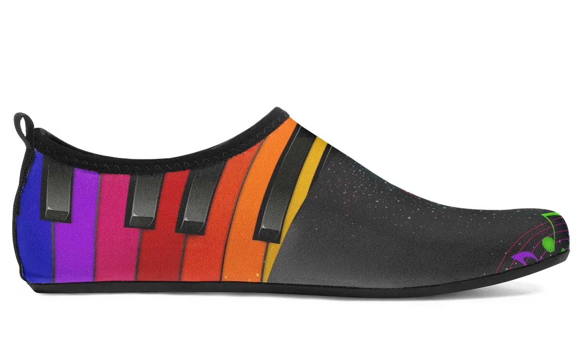 Colorful Piano Aqua Barefoot Shoes