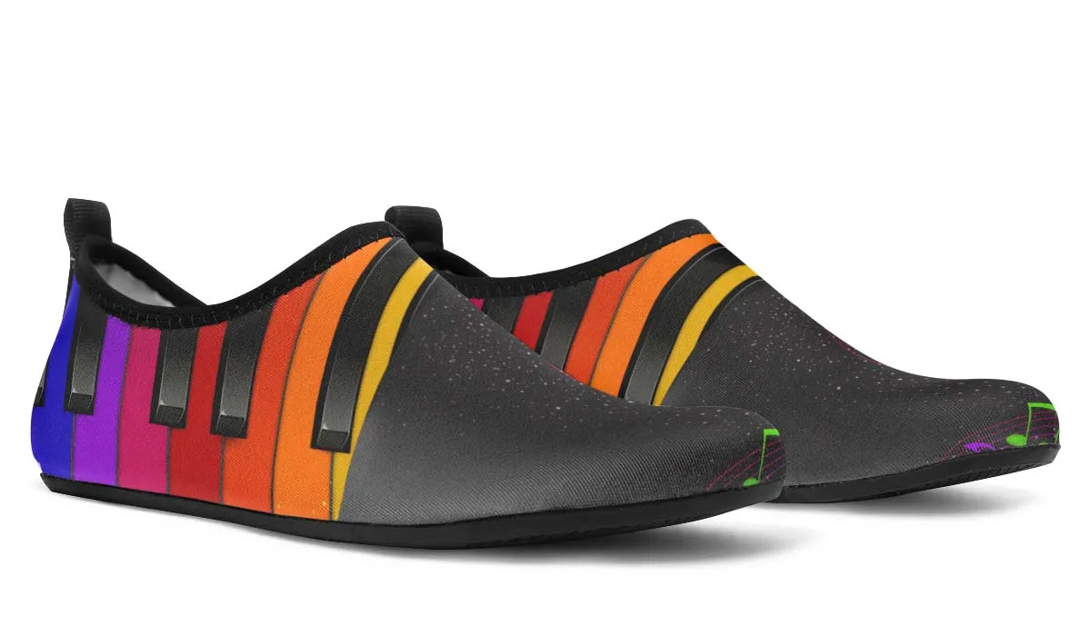 Colorful Piano Aqua Barefoot Shoes