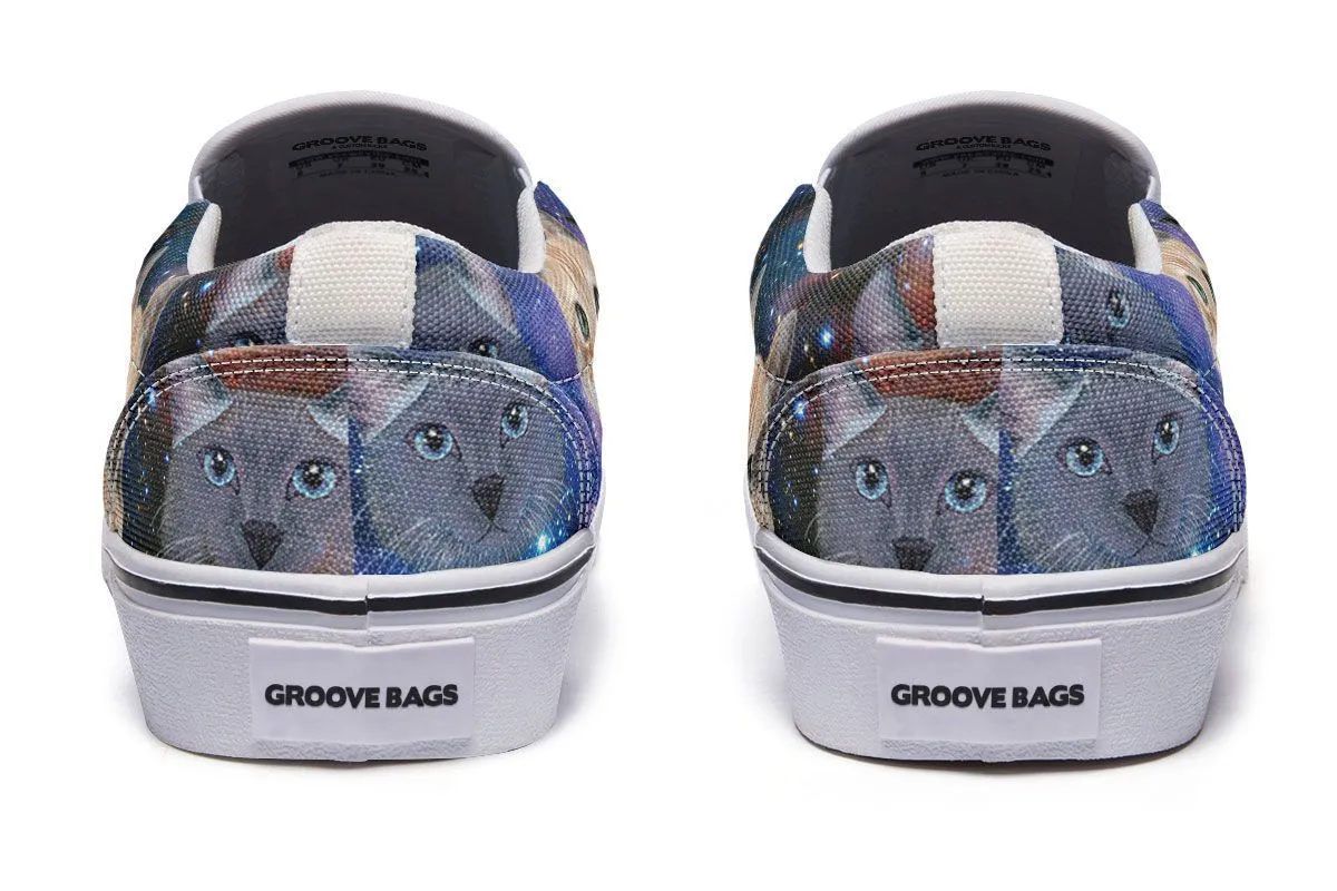 Cosmic Cat Slip-On Shoes