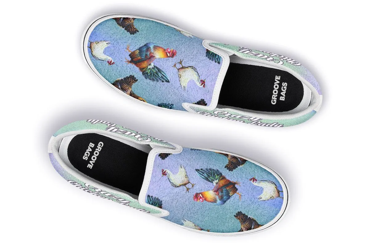 Crazy Chicken Slip-On Shoes