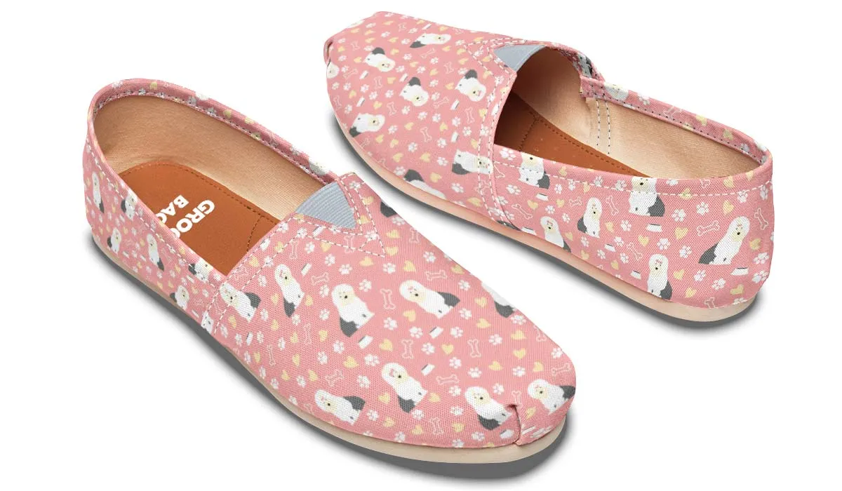 Cute Old English Sheepdog Casual Shoes