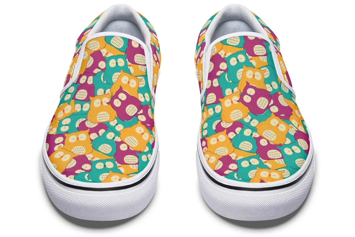 Cute Owl Pattern Slip-On Shoes