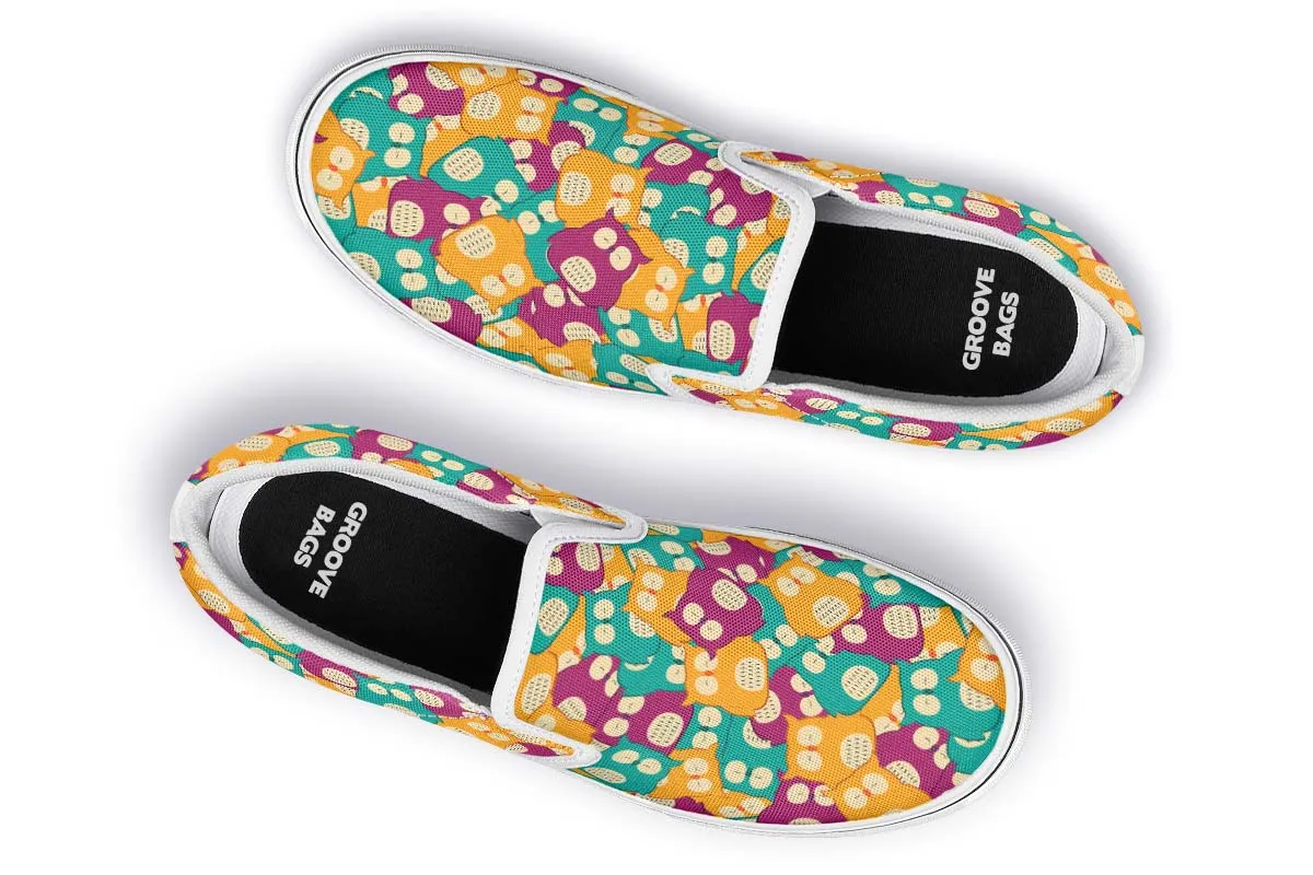 Cute Owl Pattern Slip-On Shoes