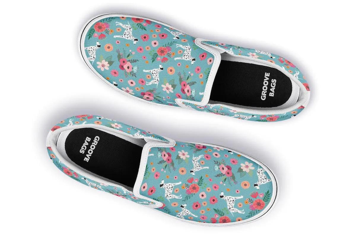 Dalmatian Flower Slip-On Shoes