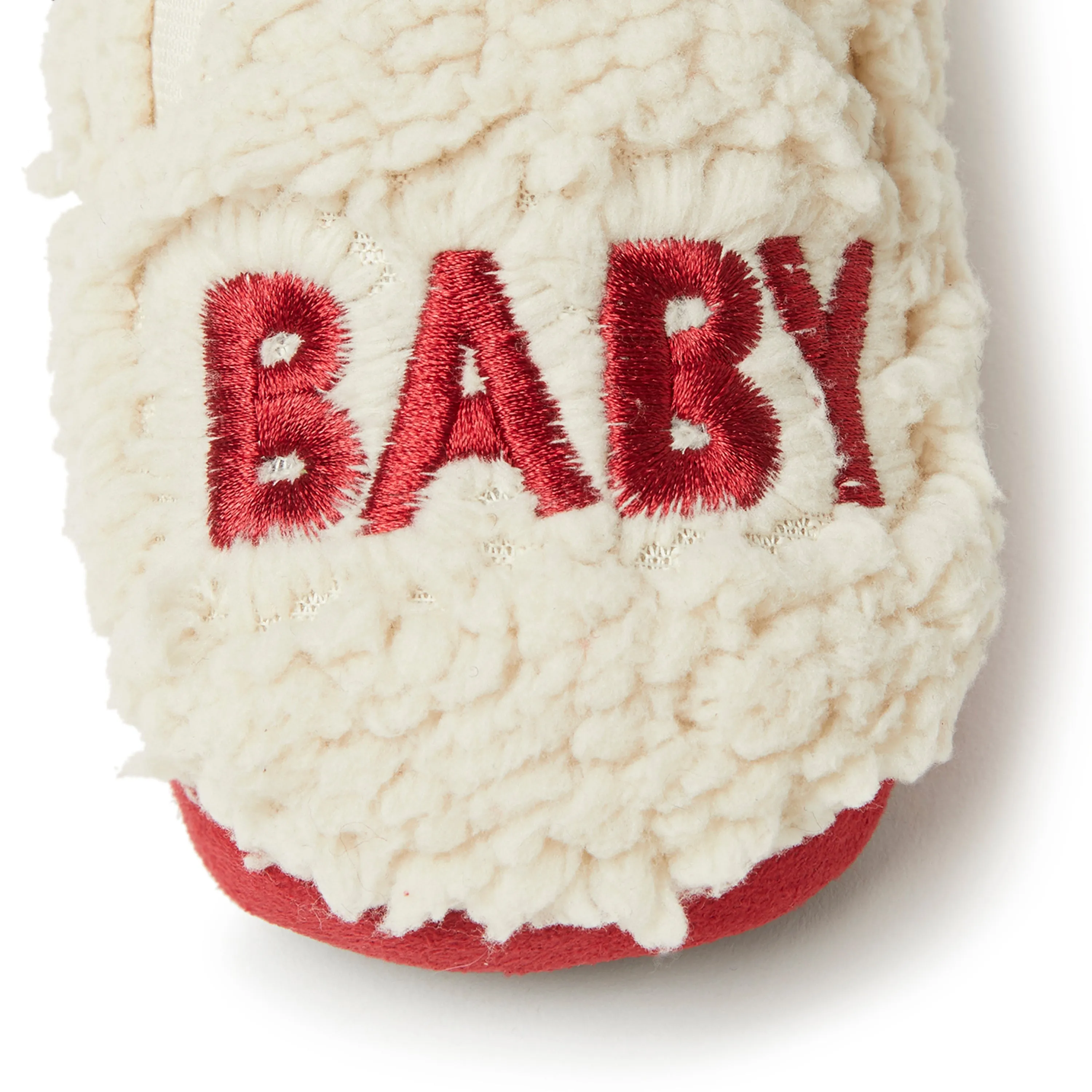 Dearfoams Kids Buffalo Check Baby Bear Closed Back Slipper