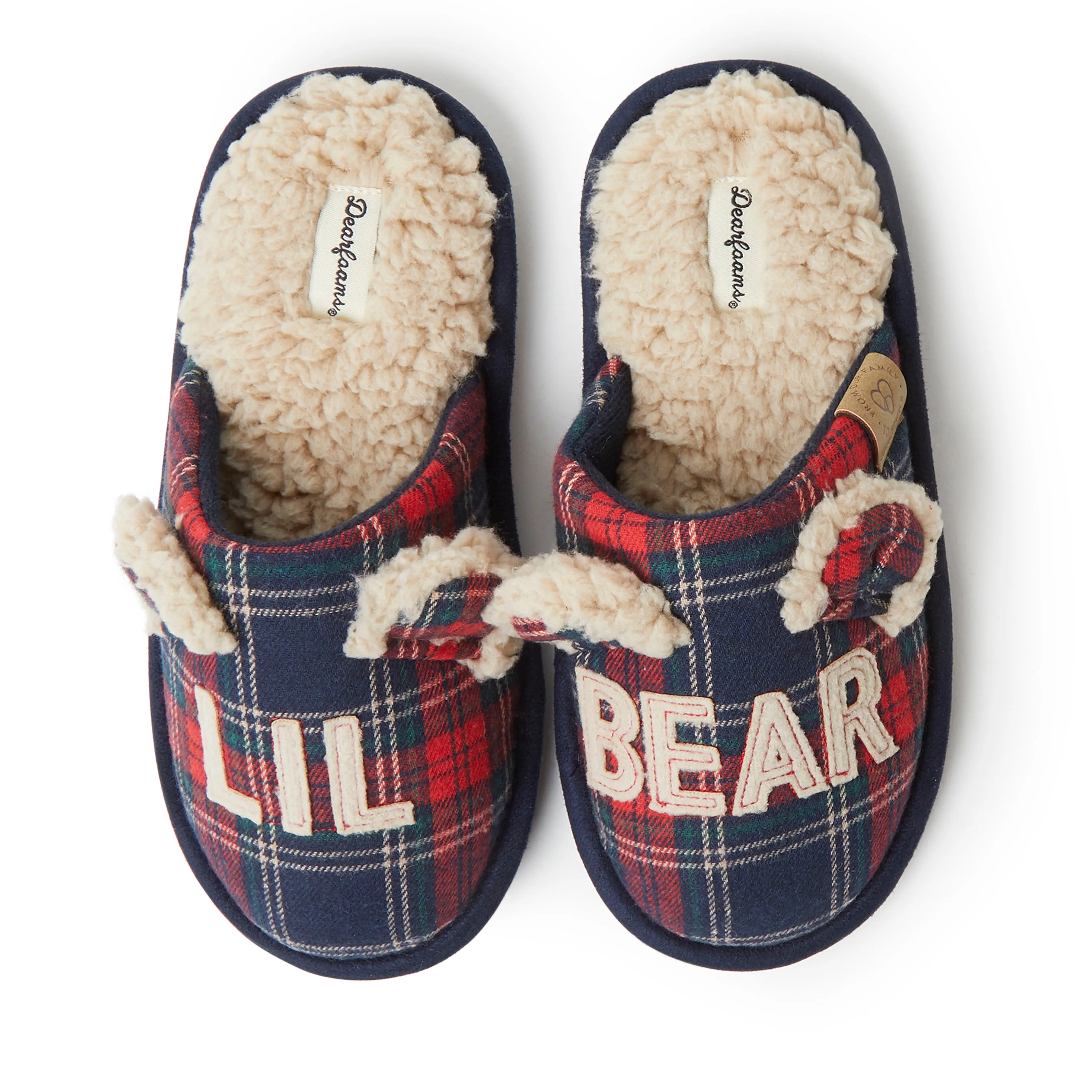 Dearfoams Kid's Casey Lil Bear Scuff Slipper