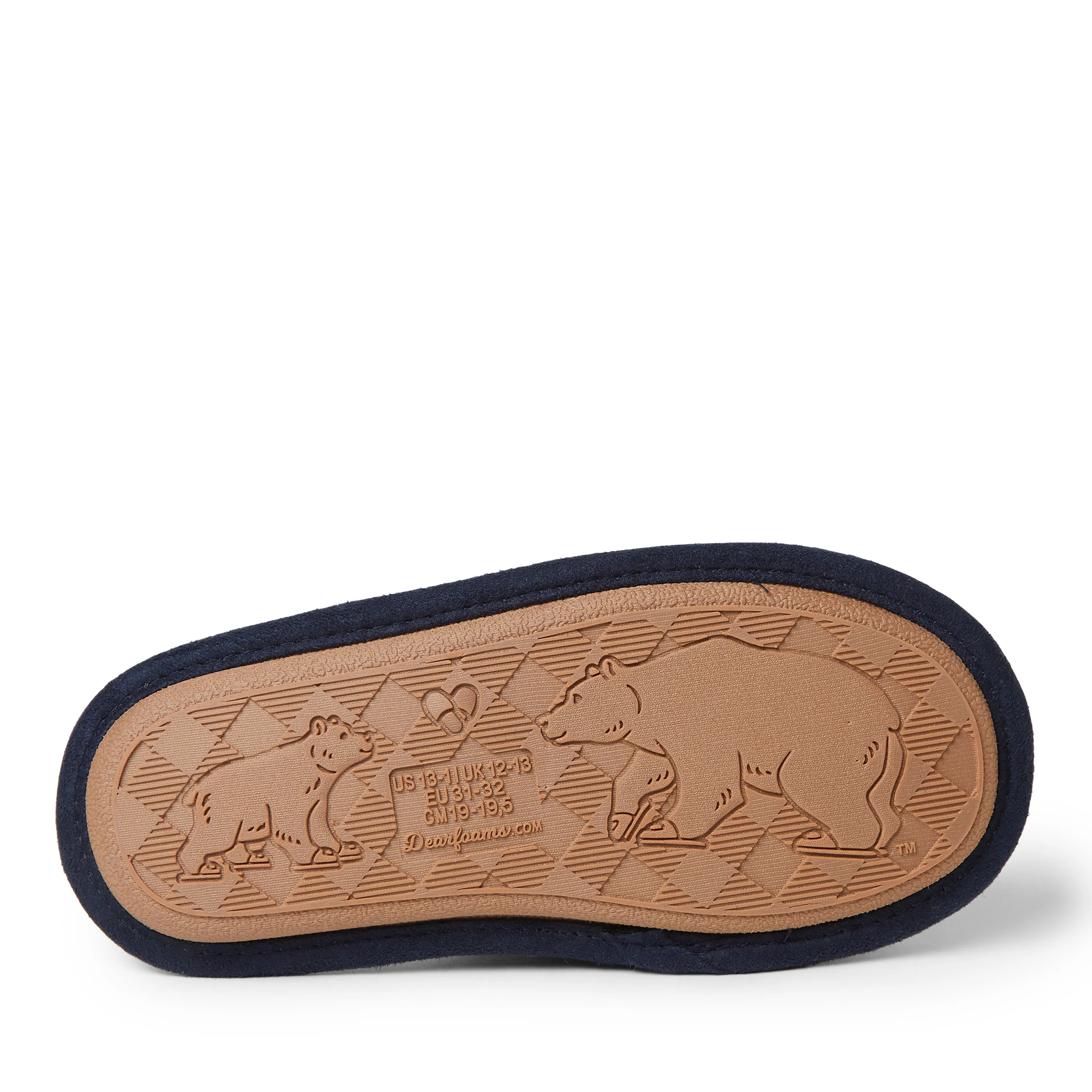 Dearfoams Kid's Casey Lil Bear Scuff Slipper