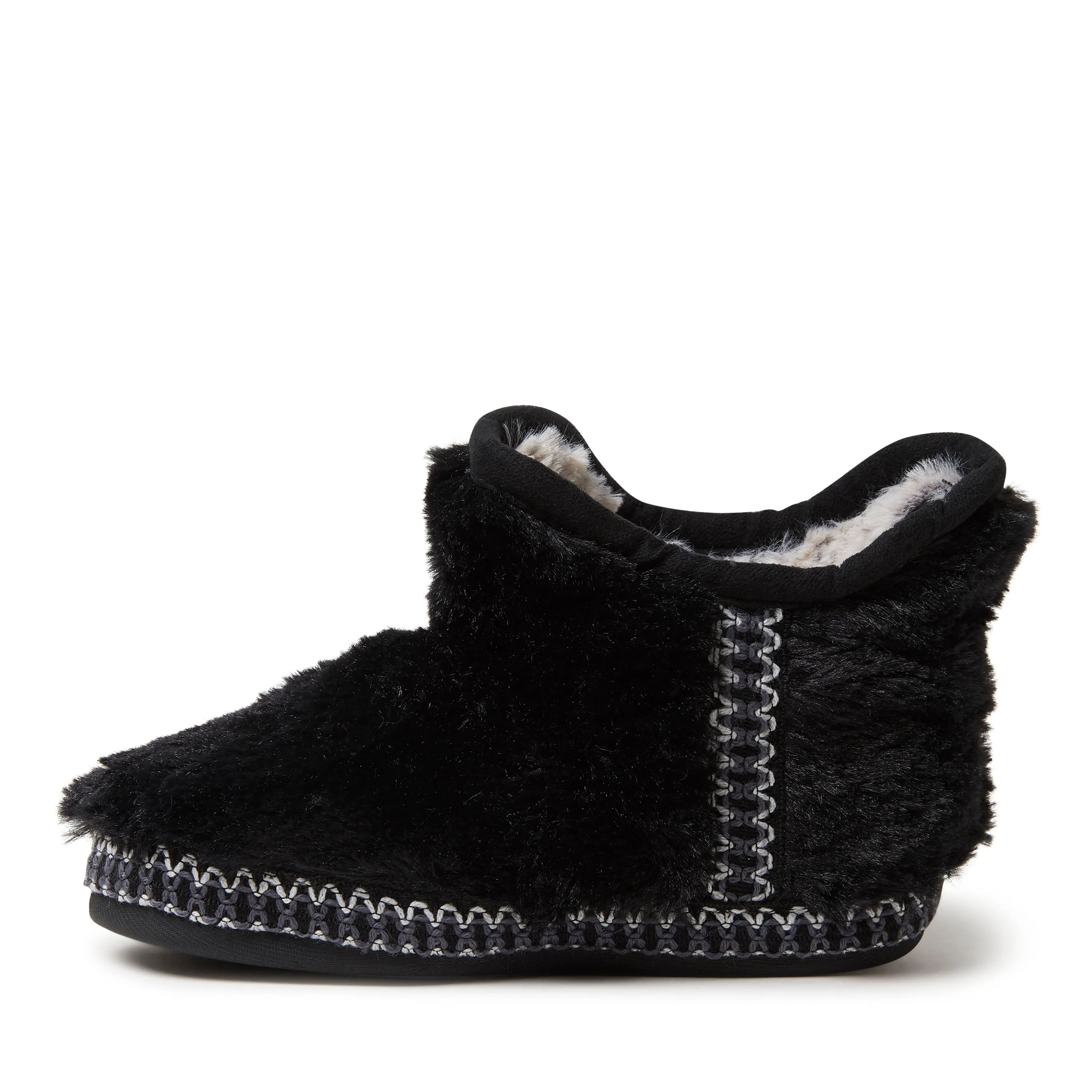 Dearfoams Kid's Girls Charlotte Pile Bootie Slippers