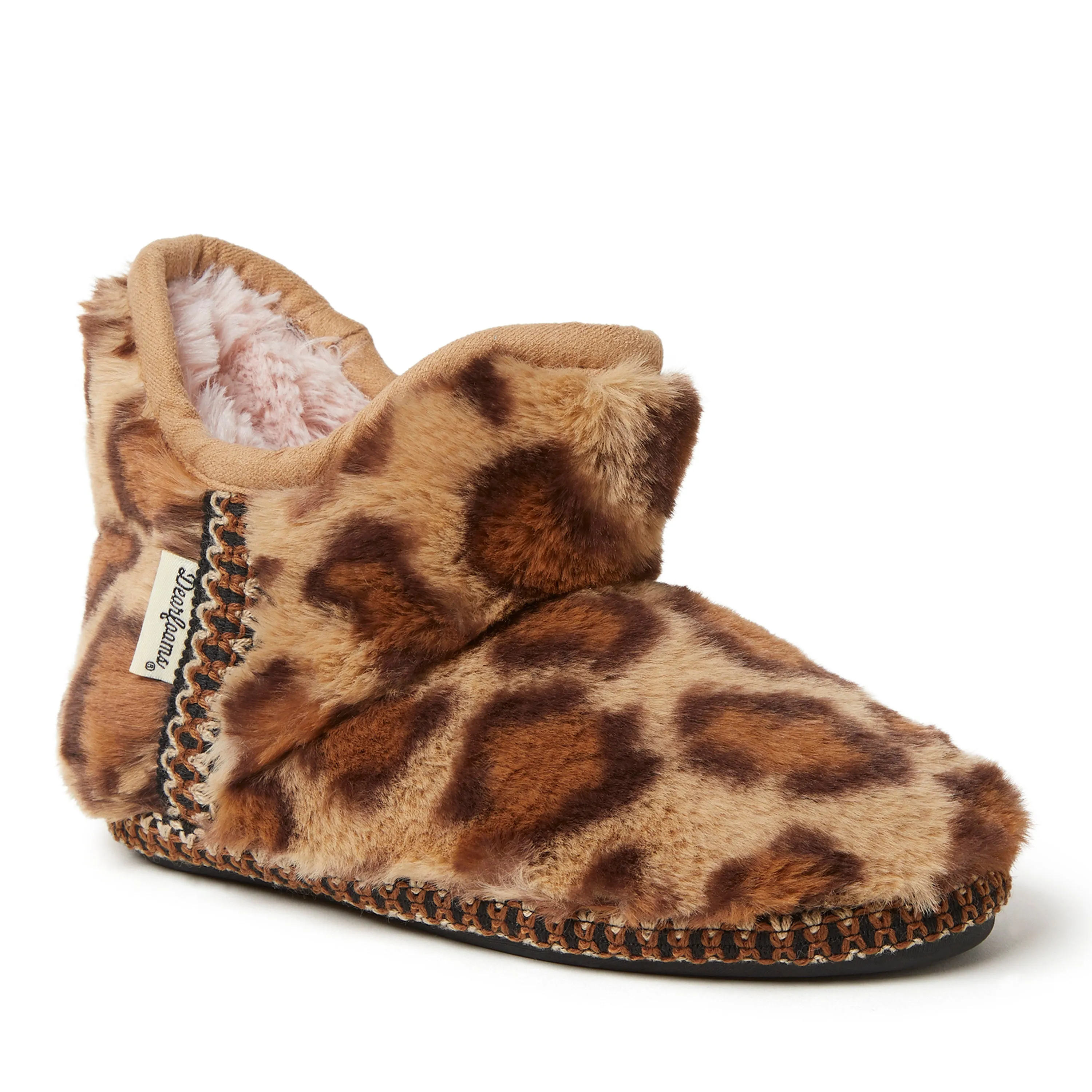 Dearfoams Kid's Girls Charlotte Pile Bootie Slippers
